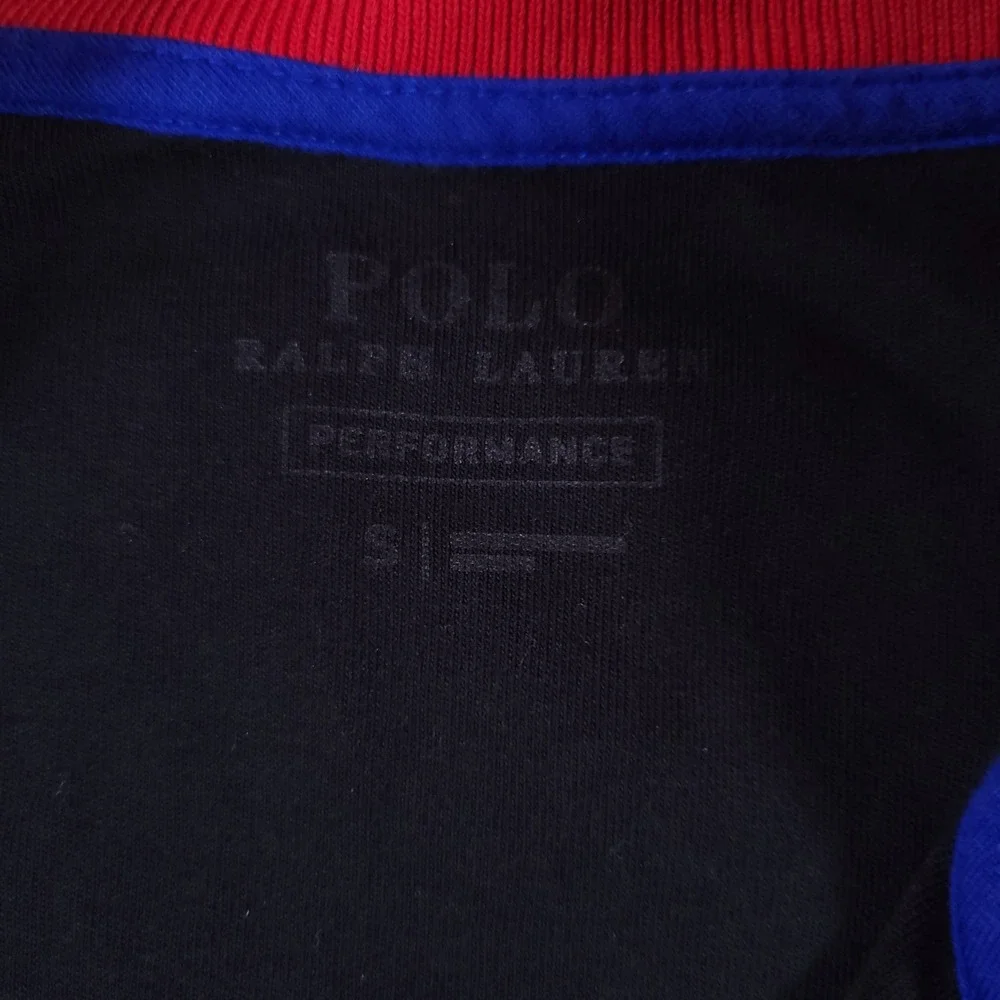 Polo Ralph Lauren Track Jacket Mens Small Red Black Performance Colorblock‎ Zip